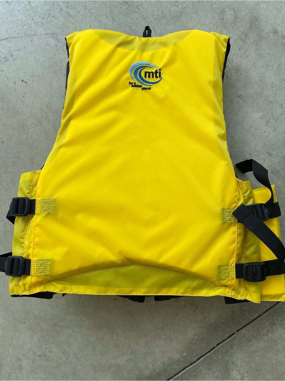 Mti Livery Yellow Black Safety Life Jacket Vest Adult M/L Kayaking Sailing - Picture 2 of 5